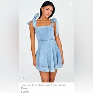 Selfie Leslie Blue Bow Shoulder Mini Dress